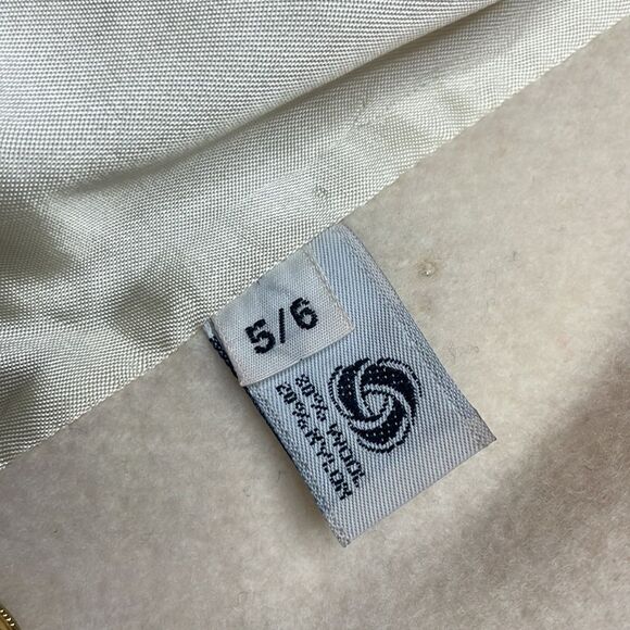 70s Vintage Ivory Wool Forecaster Coat military naval style double breasted Med - Picture 10 of 12